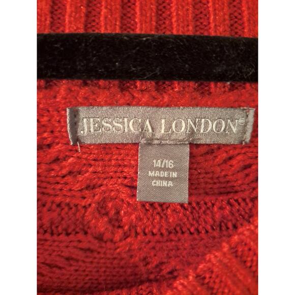 Women's Jessica London Redish Orange Sweater Size 14/16 - Picture 4 of 5